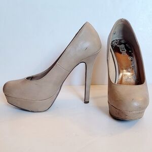 Tan Platform High Heels